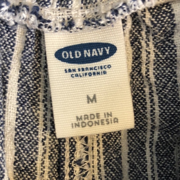 OLD NAVY Sleeveless Striped Linen-Blend Jumpsuit for Women Size M - Picture 9 of 12